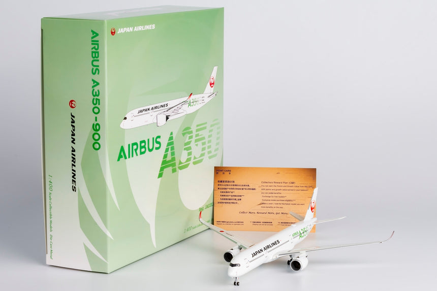 NG Models Japan Airlines (JAL) (Green "AIRBUS A350" Titles) Airbus A350-900 JA03XJ 1/400 Scale