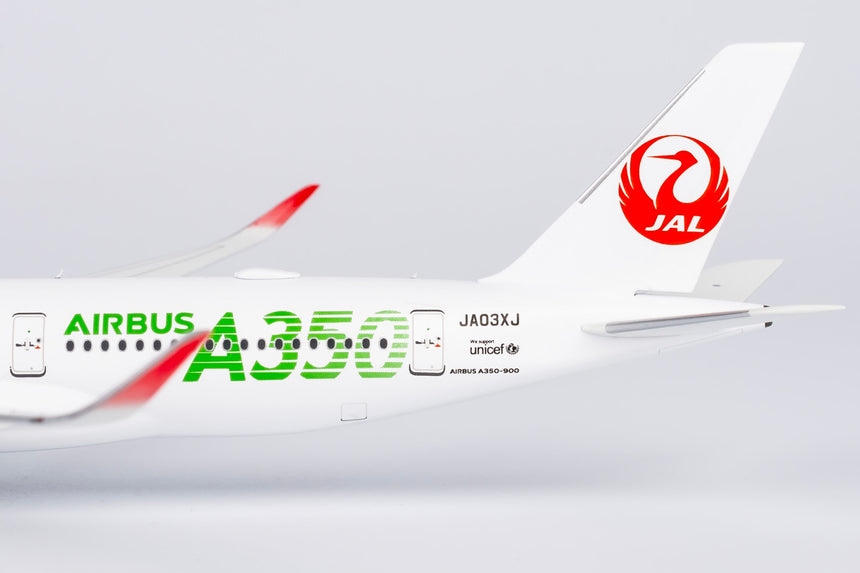 NG Models Japan Airlines (JAL) (Green "AIRBUS A350" Titles) Airbus A350-900 JA03XJ 1/400 Scale
