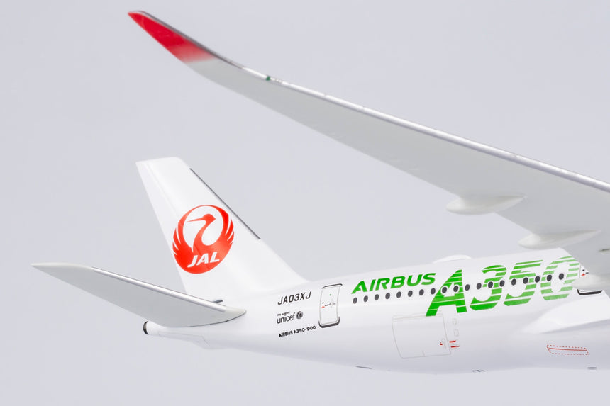 NG Models Japan Airlines (JAL) (Green "AIRBUS A350" Titles) Airbus A350-900 JA03XJ 1/400 Scale
