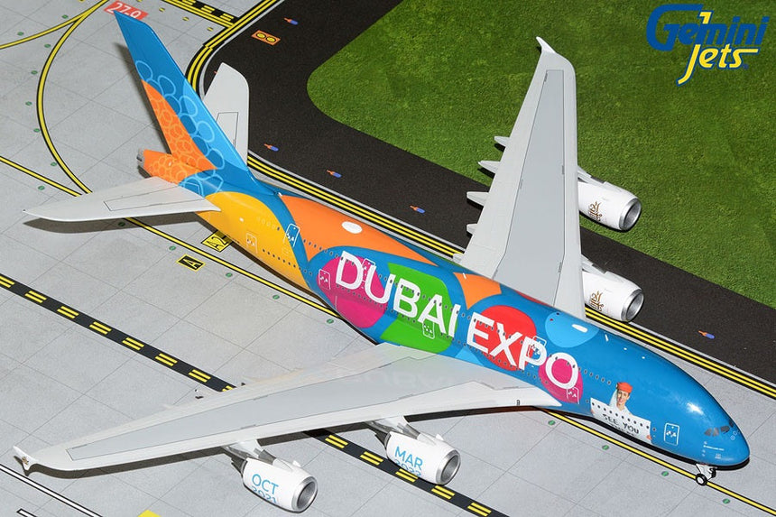 GeminiJets Emirates Airbus A380 A6-EEW Dubai Expo/Be Art Of The Magic 1/200 G2UAE1150