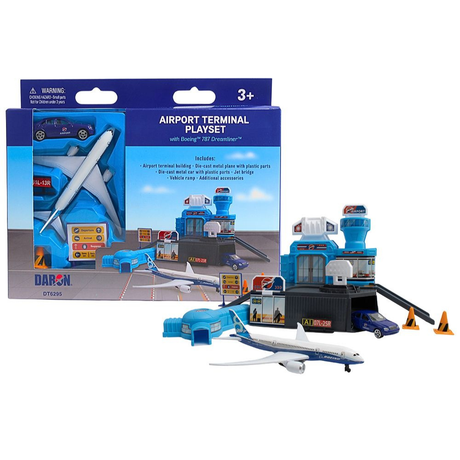 Airport Terminal Playset Toy (with Boeing Plane)