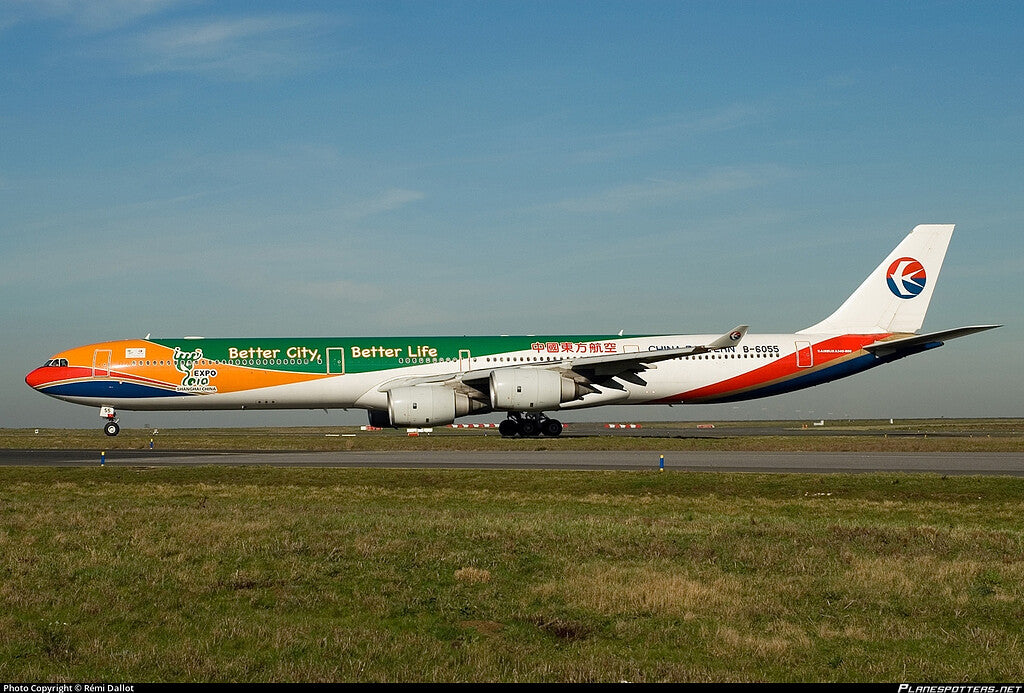 SQ Wings China Eastern Airlines "Expo 2010 Better City Better Life"/"Flaps Down" Airbus A340-600 B-6055 1/200 Aircraft Scale Model