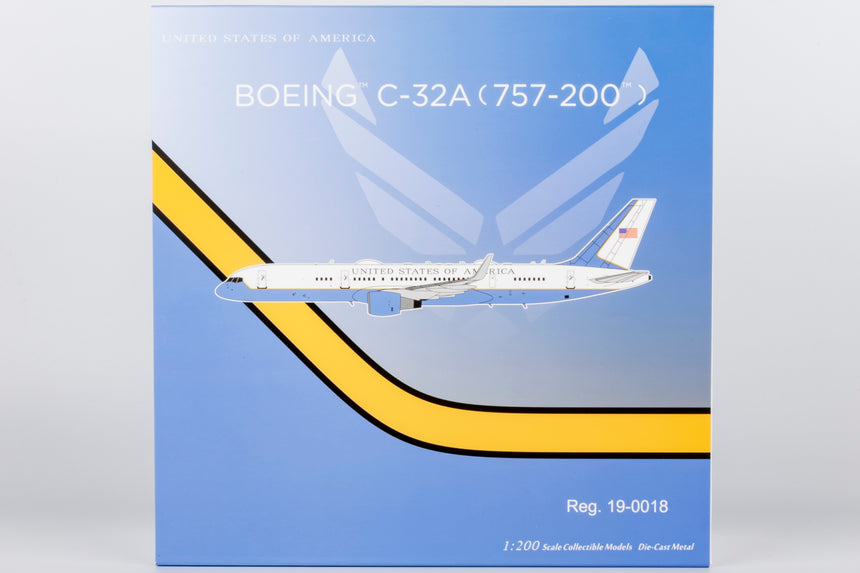 NG Models United States - US Air Force (USAF) equipped with PW2040 engines C-32A (757-200) 19-0018 1/200 Aircraft Scale Model