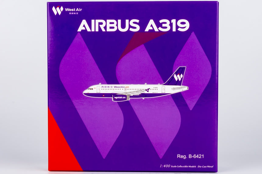 NG Models West Air Airbus A319 B-6421 1/400 Scale