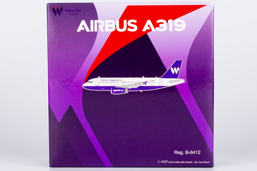 NG Models West Air Airbus A319 B-6412 1/400 Scale