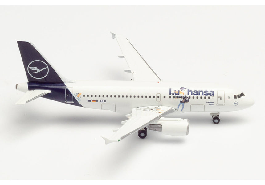 Herpa Lufthansa Airbus A319 "Lu“ - D-AILU "Verden" 1/500 Aircraft Scale Model