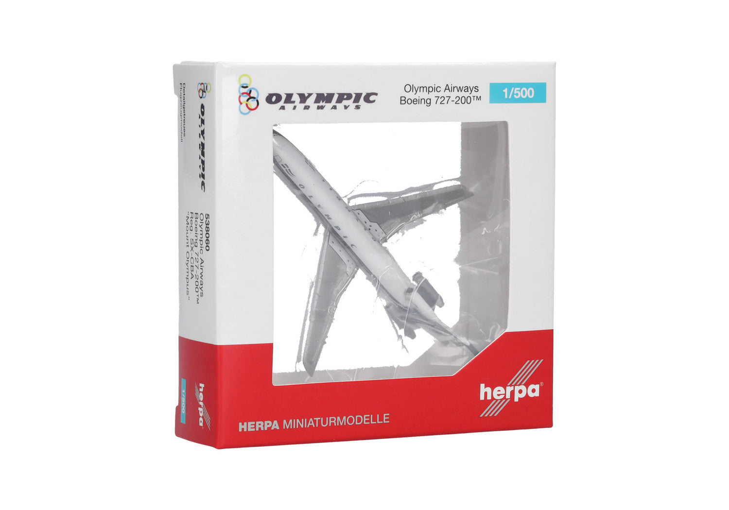 Herpa Olympic Airways Boeing 727-200 - SX-CBA "Mount Olympus" 1/500 Aircraft Scale Model