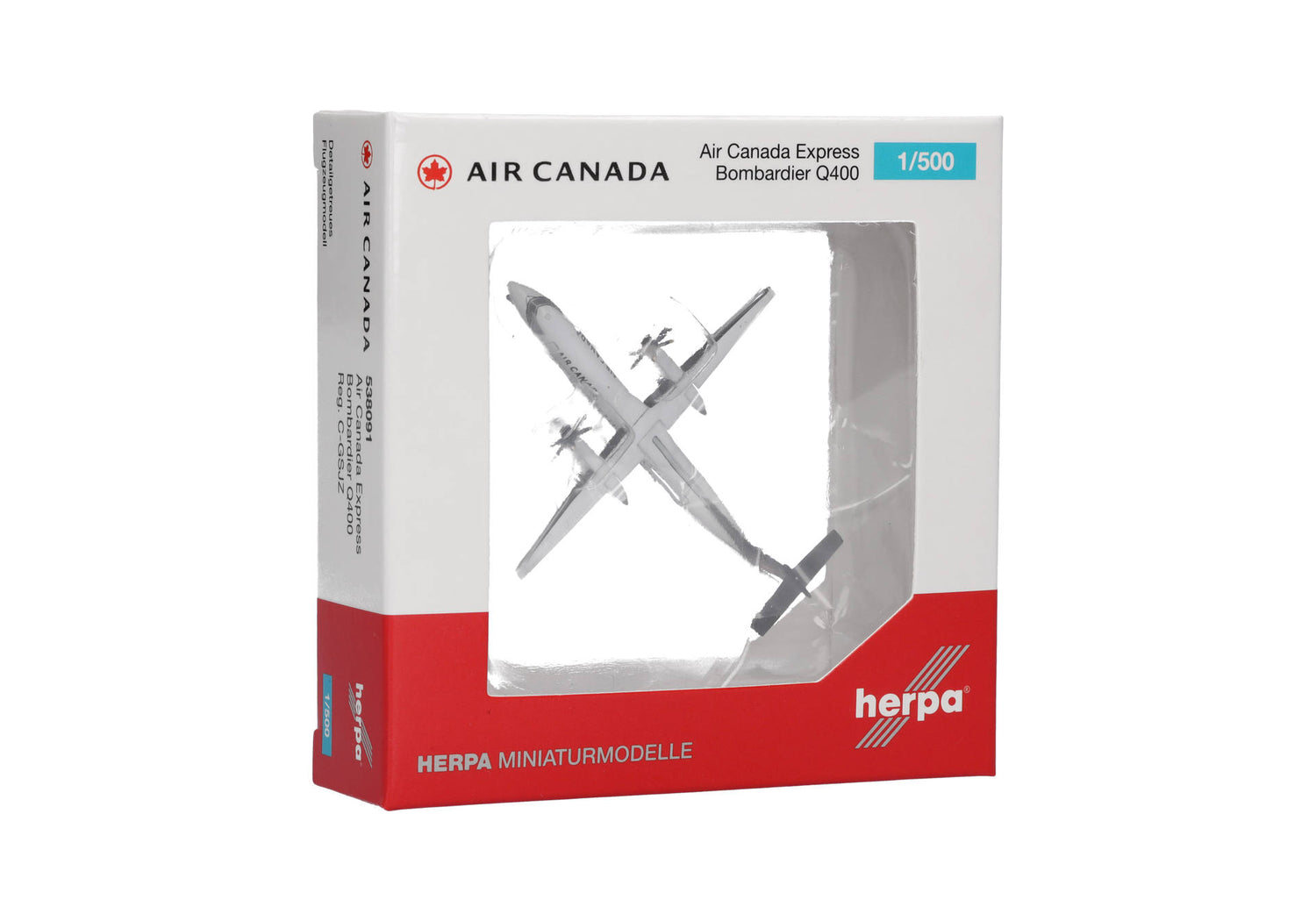 Herpa Air Canada Express Bombardier Q400 - C-GSJZ 1/500 Aircraft Scale Model