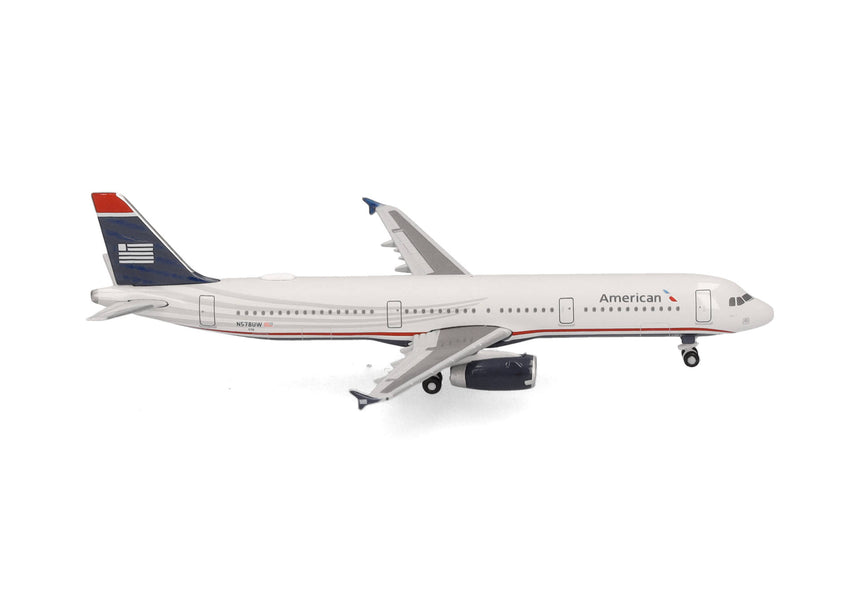 Herpa American Airlines Airbus A321 - US Airways Heritage livery – N578UW 1/500 Scale