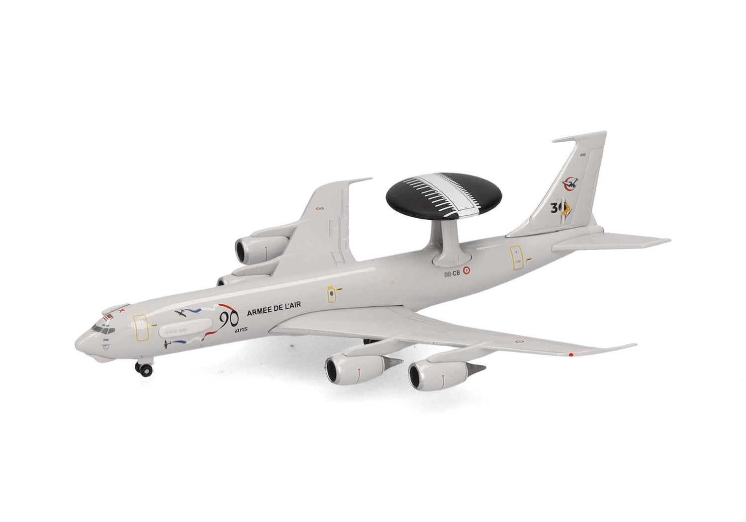 Herpa French Air Force Boeing E-3F Sentry - 36th Airborne Command and Control Wing - 90th Anniversary – 36-CB "Charognard" 1/500 Scale