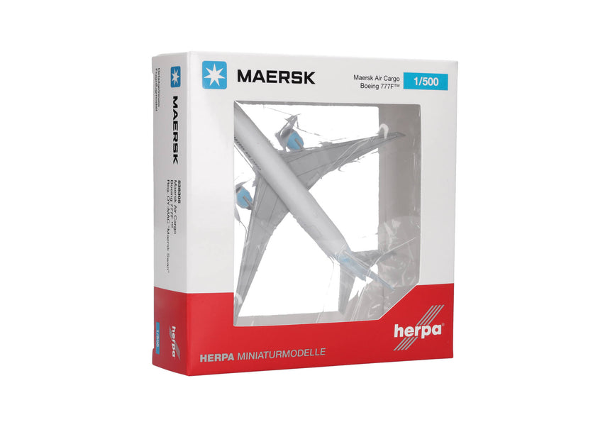 Herpa Maersk Air Cargo Boeing 777F – OY-MAC "Maersk Swan" 1/500 Scale