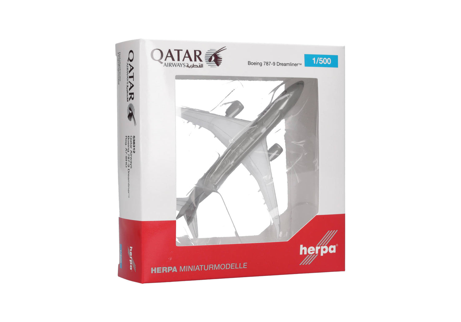 Herpa Qatar Airways Boeing 787-9 Dreamliner – A7-BHO 1/500 Aircraft Scale Model