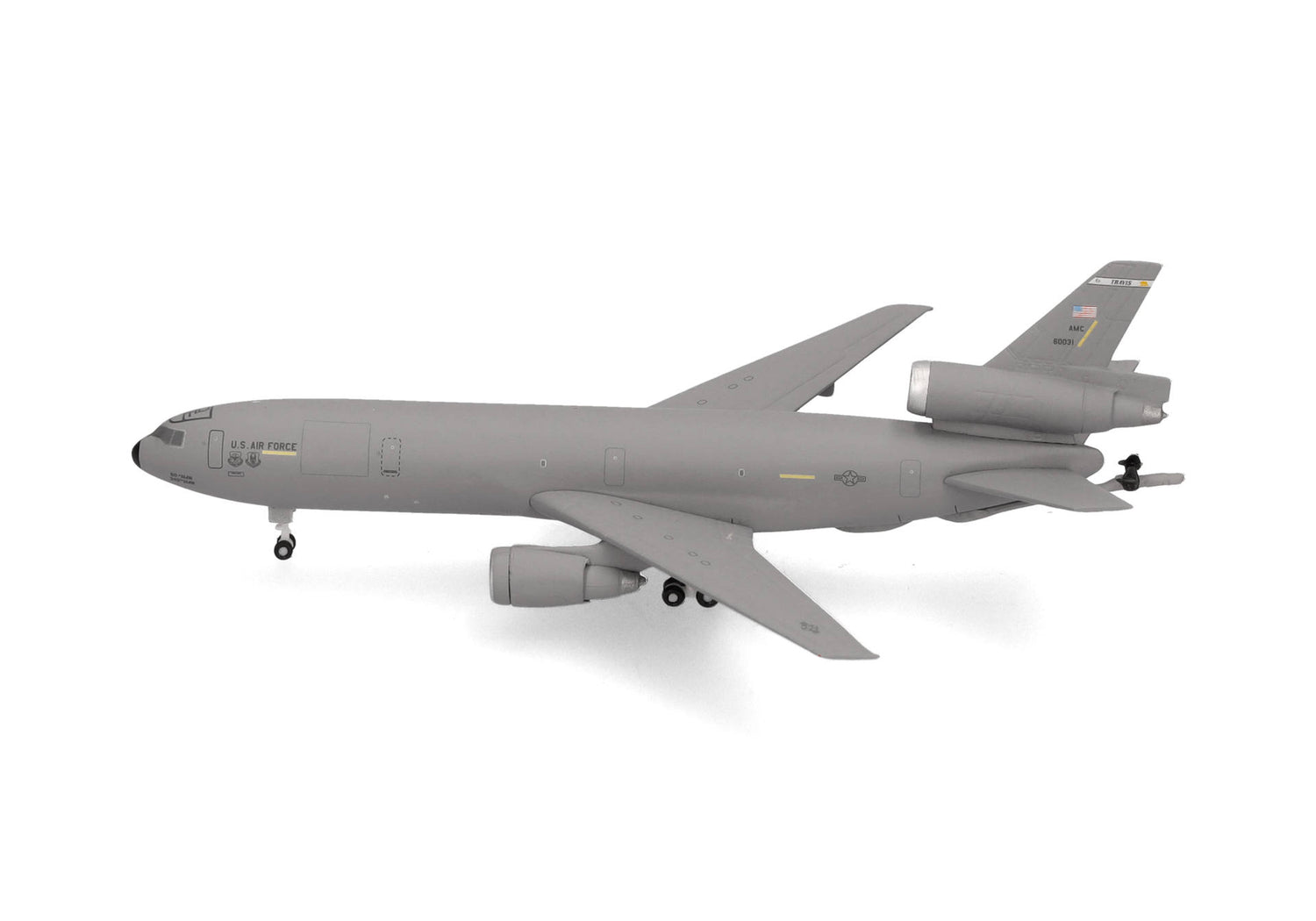 Herpa U.S. Air Force McDonnell Douglas KC-10 Extender - 60th Air Mobility Wing, Travis Air Base – 86-0031 1/500 Aircraft Scale Model