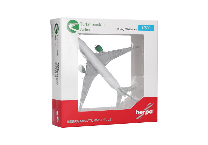 Herpa Turkmenistan Airlines Boeing 777-200LR EZ-A780 1/500 Scale