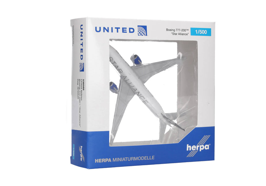 Herpa United Airlines Boeing 777-200 "Star Alliance" N794UA 1/500 Scale