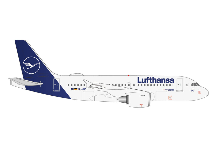 Herpa Lufthansa Airbus A319 - D-AIBE "Schönefeld" 1/500 Aircraft Scale Model