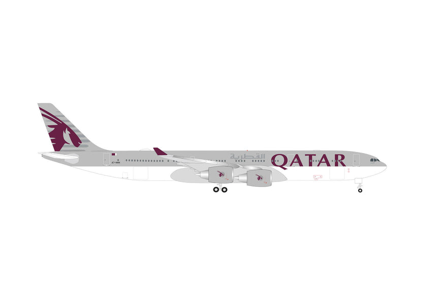 Herpa Qatar Amiri Flight Airbus A340-500 - A7-HHH 1/500 Aircraft Scale Model