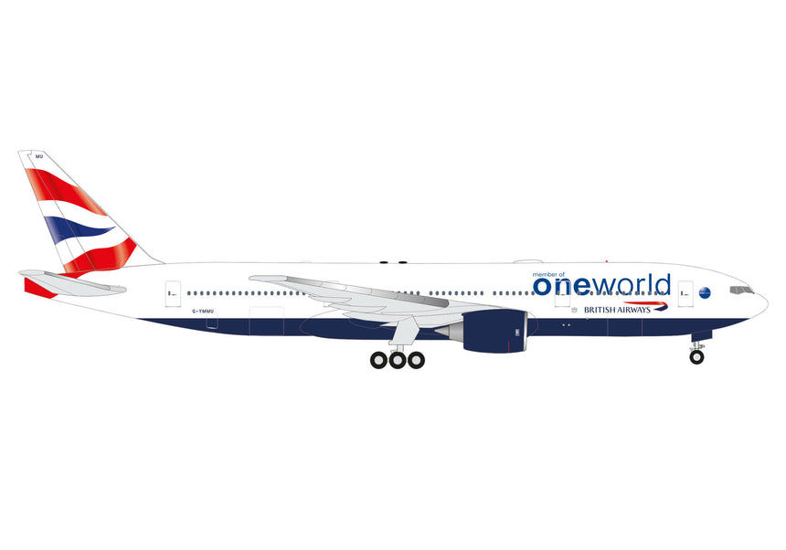 Herpa British Airways Boeing 777-200 "oneworld" – G-YMMU 1/500 Aircraft Scale Model