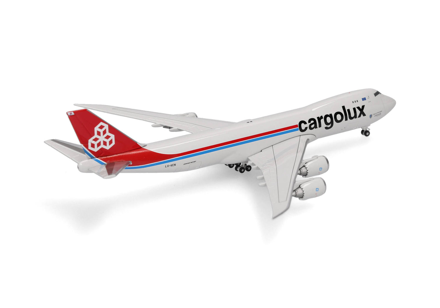 Herpa Cargolux Boeing 747-8F – LX-VCN "Spirit of Schengen" 1/500 Aircraft Scale Model