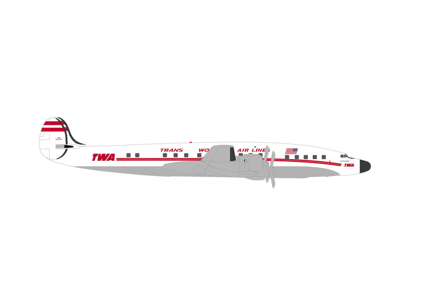 Herpa TWA - Trans World Airlines Lockheed L-1649A Jetstream – N8083H 1/500 Aircraft Scale Model