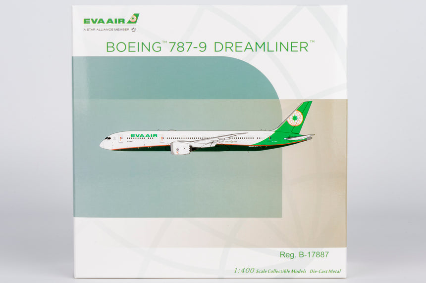 NG Models Eva Airways Boeing 787-9 Dreamliner B-17887 (with new titles) 1/400 Aircraft Scale Model