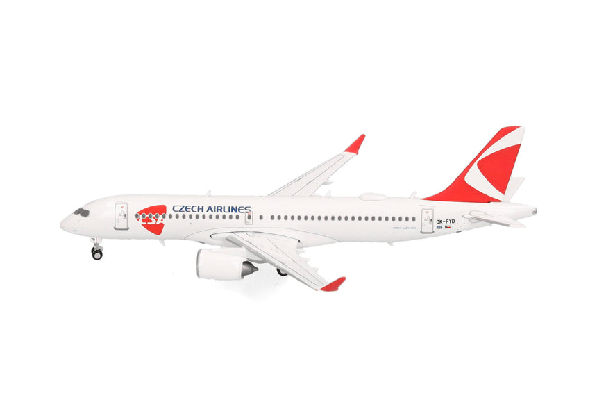 Herpa CSA Czech Airlines Airbus A220-300 1/400 Aircraft Scale Model