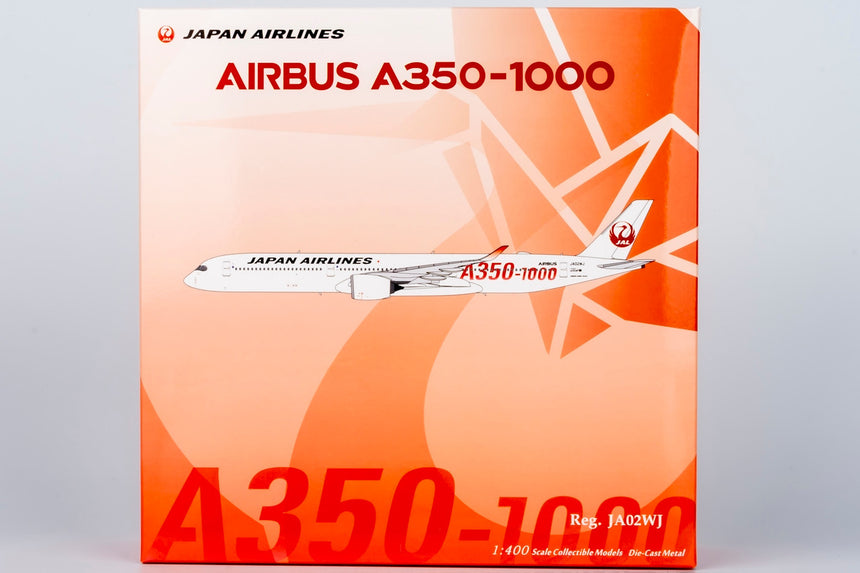 NG Models Japan Airlines (JAL) (Red "A350-1000" Titles) Airbus A350-1000 JA02WJ 1/400 Scale