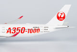 NG Models Japan Airlines (JAL) (Red "A350-1000" Titles) Airbus A350-1000 JA02WJ 1/400 Scale