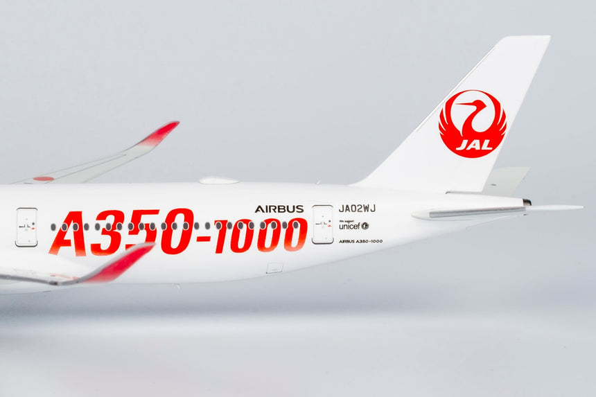 NG Models Japan Airlines (JAL) (Red "A350-1000" Titles) Airbus A350-1000 JA02WJ 1/400 Scale