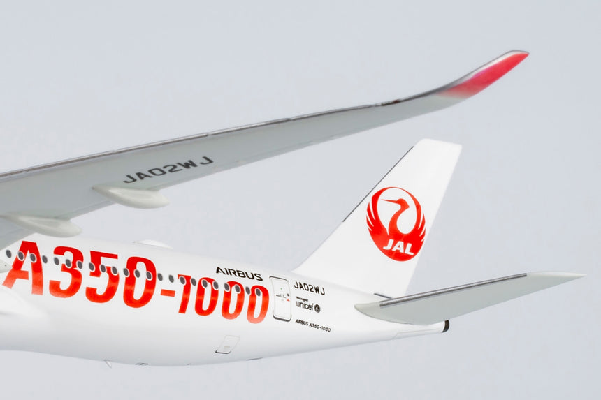 NG Models Japan Airlines (JAL) (Red "A350-1000" Titles) Airbus A350-1000 JA02WJ 1/400 Scale