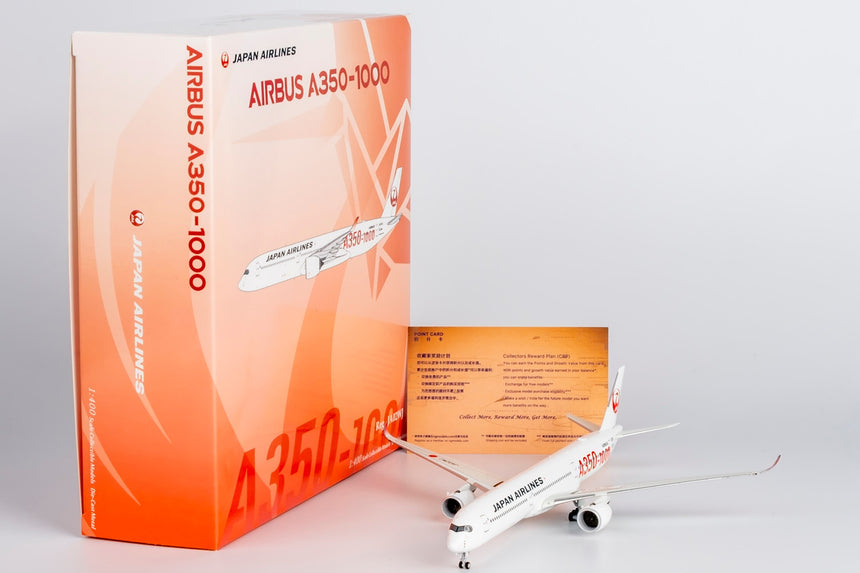 NG Models Japan Airlines (JAL) (Red "A350-1000" Titles) Airbus A350-1000 JA02WJ 1/400 Scale
