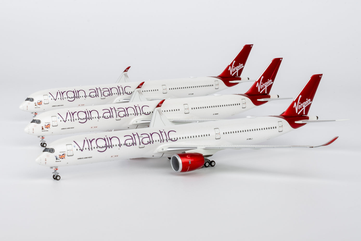 NG Models Virgin Atlantic Airways named "Queen Of Hearts" Airbus A350-1000 G-VJAM 1/400 Aircraft Scale Model