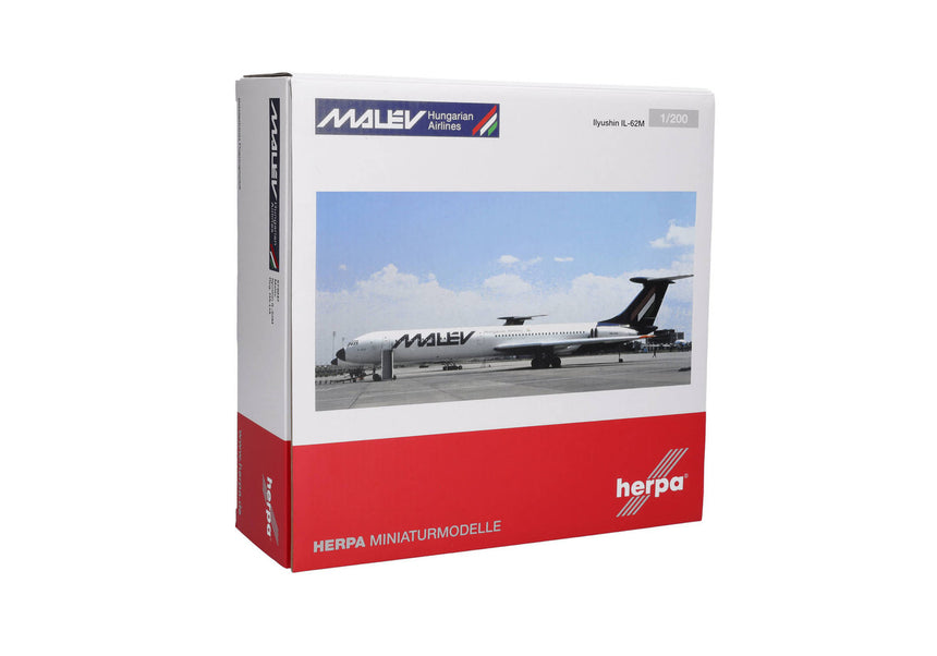 Herpa Malév Hungarian Airlines Ilyushin IL-62M HA-LIA 1/200 Scale