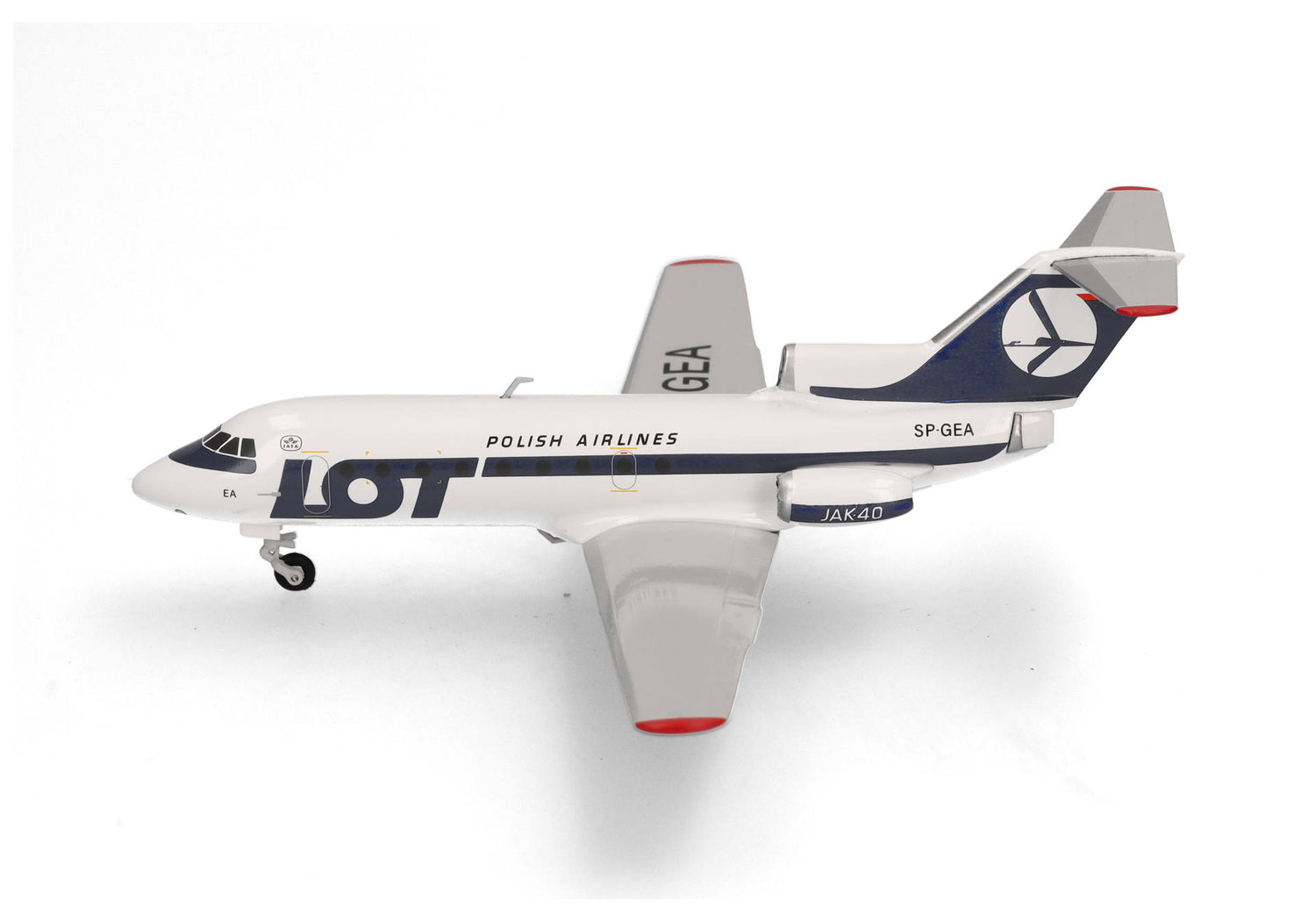 Herpa LOT Polish Airlines Yakovlev Yak-40 - SP-GEA 1/200 Aircraft Scale Model
