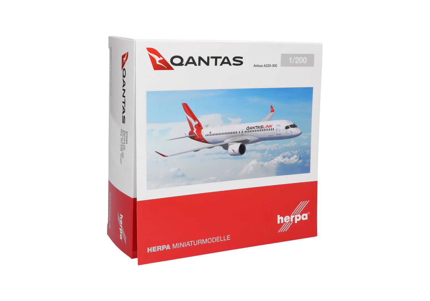 Herpa QantasLink Airbus A220-300 - "Koala" - VH-X4B 1/200 Scale
