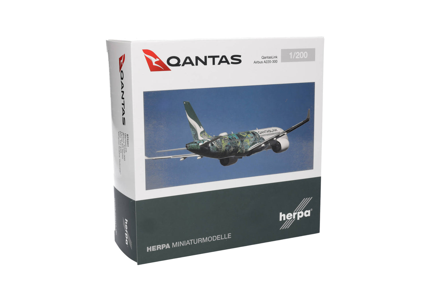 Herpa QantasLink Airbus A220-300 - Flying Art Series / Minyma Kutjara Tjukurpa 1/200 Aircraft Scale Model