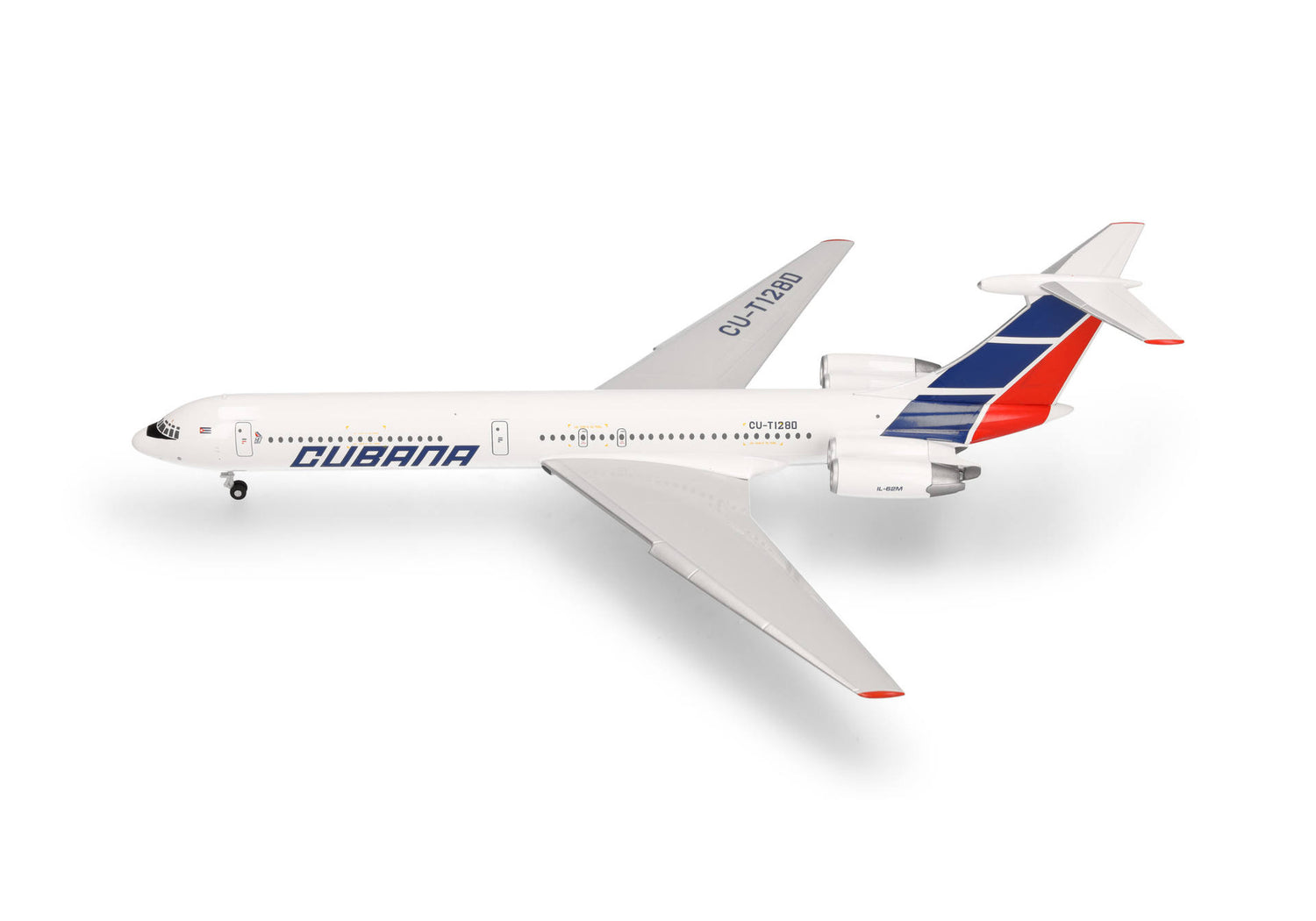 Herpa Cubana de Aviación Ilyushin IL-62M - T1280 1/200 Aircraft Scale Model
