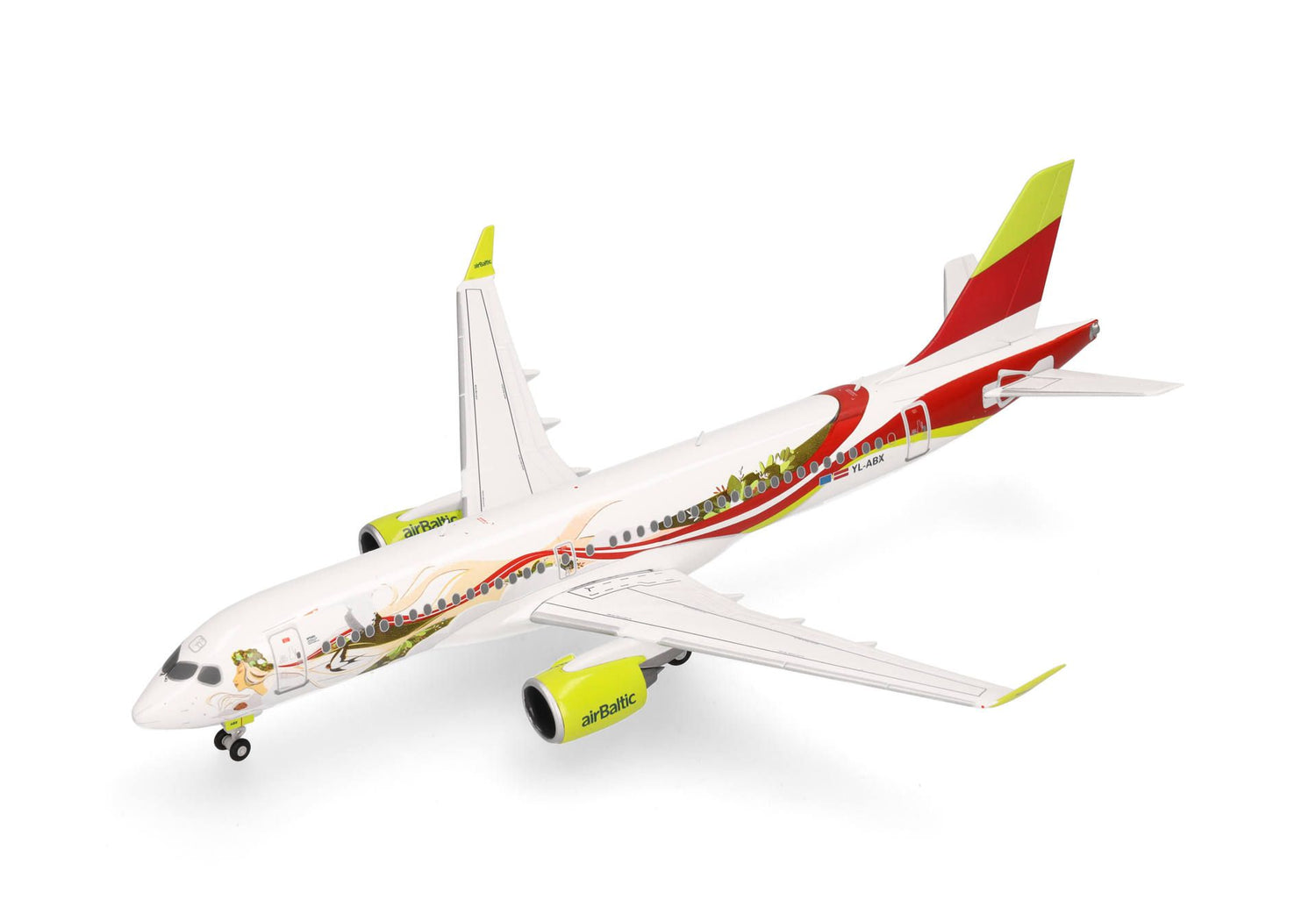 Herpa airBaltic Airbus A220-300 "50th A220" – YL-ABX 1/200 Aircraft Scale Model