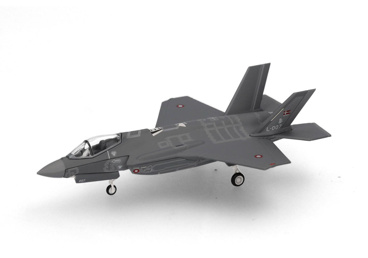 Herpa Royal Danish Air Force Lockheed Martin F-35A Lightning II - Eskadrille 727, Skrydstrup AB - L-007 1/200 Scale