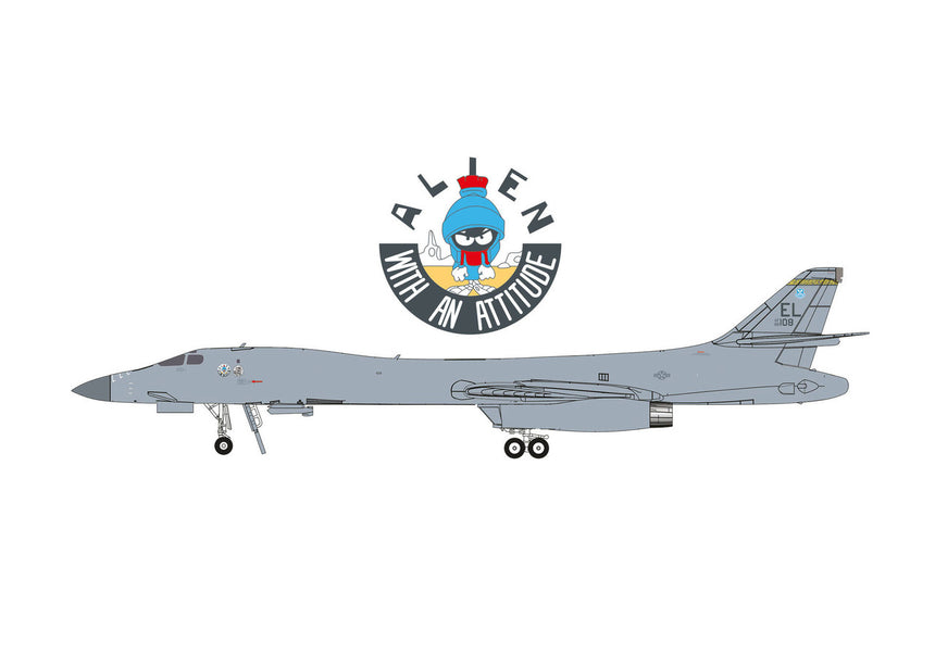 Herpa U.S. Air Force Rockwell B-1B Lancer - 37th Bomb Sqn, Ellsworth AB "Alien with an Attitude" - 86-0108 1/200 Scale