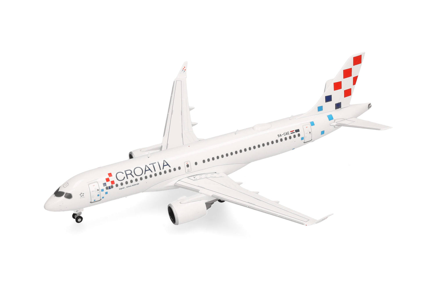 Herpa Croatia Airlines Airbus A220-300 – 9A-CAE 1/200 Scale