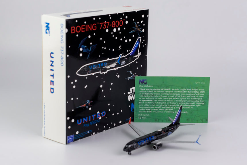 NG Models United Airlines Boeing 737-800/w SW N36272 1/400 Aircraft Scale Model