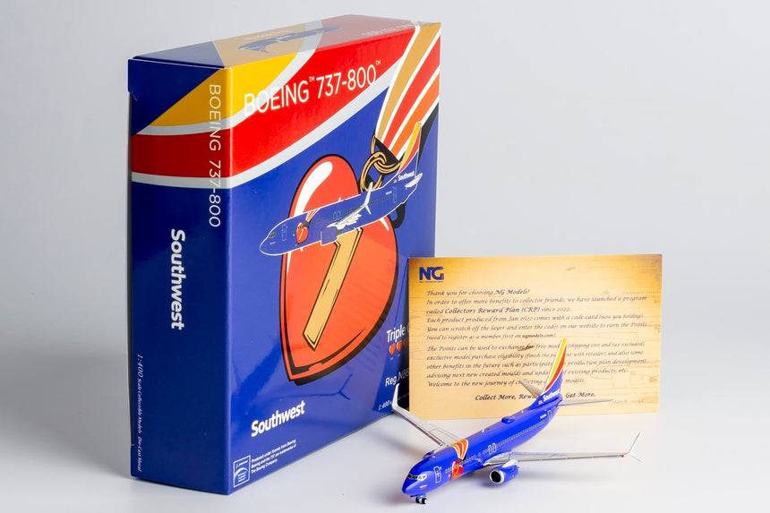 NG Models Southwest Airlines Boeing 737-800/w N8681M New Triple Crown One c/s; with scimitar winglets 1/400 Scale