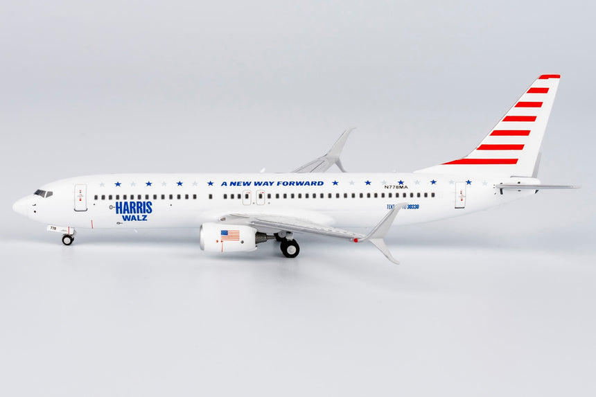 NG Models KaiserAir "Harris/Walz Campaign Plane; with scimitar winglets" Boeing 737-800/w N778MA 1/400 Scale