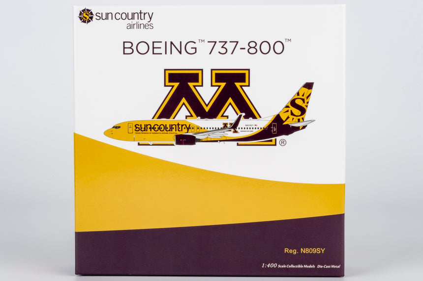 NG Models Sun Country Airlines "New Golden Gophers" livery Boeing 737-800/w N809SY 1/400 Scale