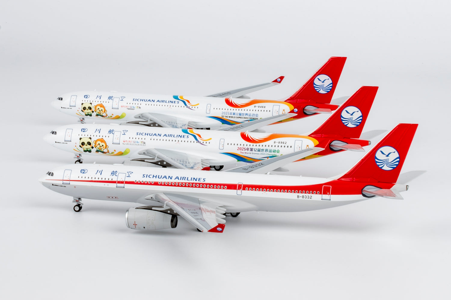 NG Models Sichuan Airlines The World Games 2025 Chengdu Airbus A330-200 B-8962 1/400 Aircraft Scale Model
