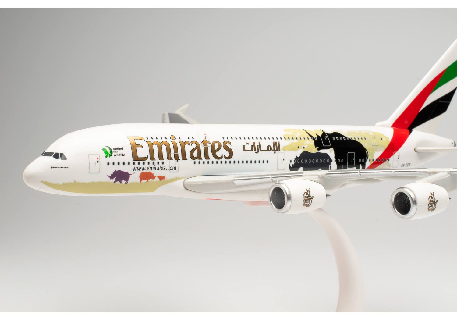 Herpa Emirates Airbus A380 "United for Wildlife" (No.2) 1/250 Scale