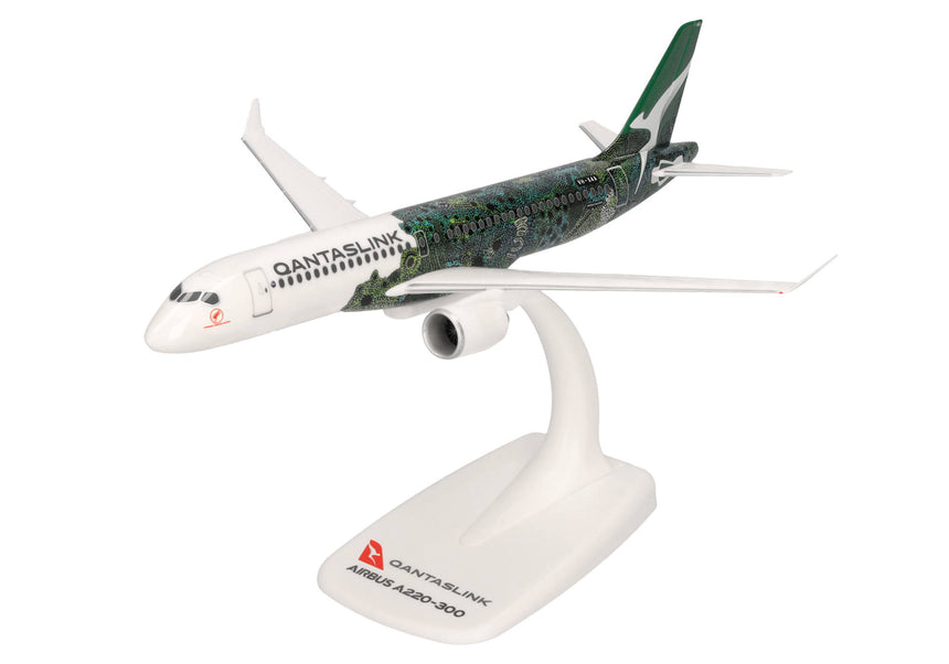 Herpa Snapfit QantasLink Airbus A220-300 - Flying Art Series / Minyma Kutjara Tjukurpa – VH-X4A 1/200 Scale