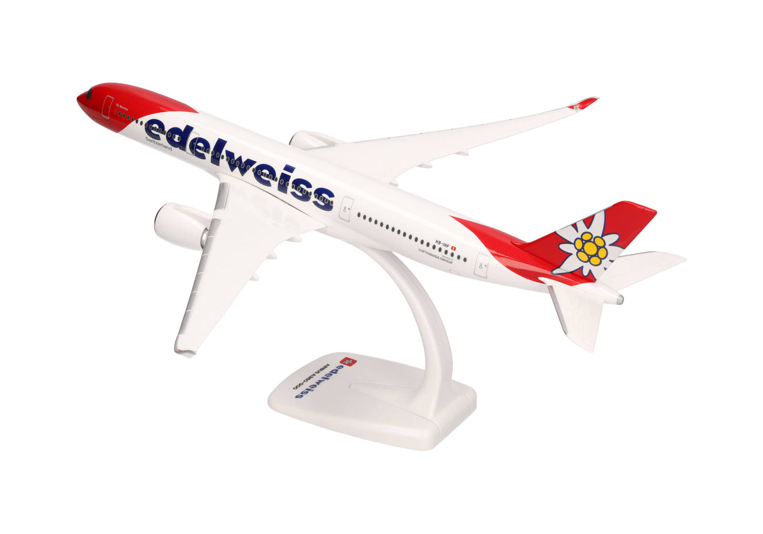 Herpa Snap Fit Edelweiss Air Airbus A350-900 – HB-IHF "Piz Bernina" 1/200 Scale