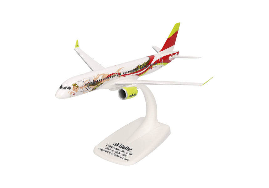 Herpa Snap Fit airBaltic Airbus A220-300 "50th A220" - YL-ABX 1/200 Scale